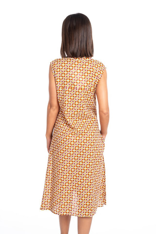 Trapezium Jurk - Multicolor