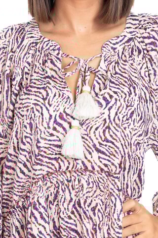 Trapezium Jurk - Multicolor