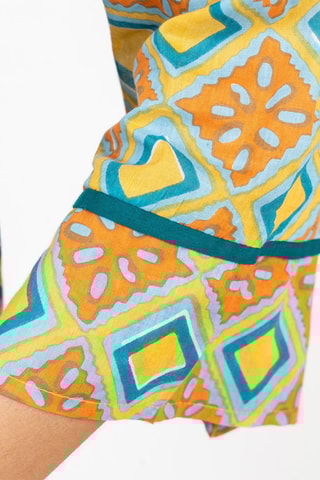 Jurk - Blauw en oranje