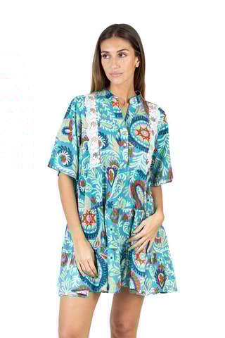 Jurk - Rood en blauw