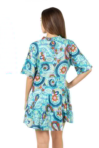 Jurk - Rood en blauw