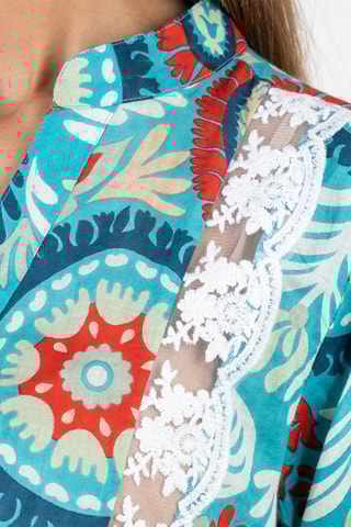 Jurk - Rood en blauw