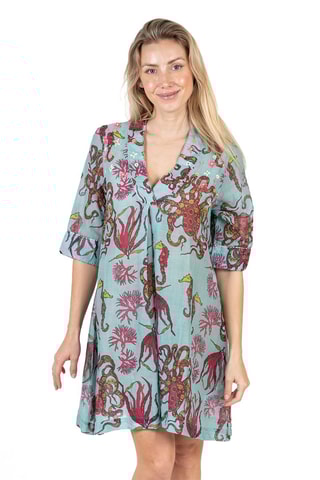 Jurk - Rood en blauw