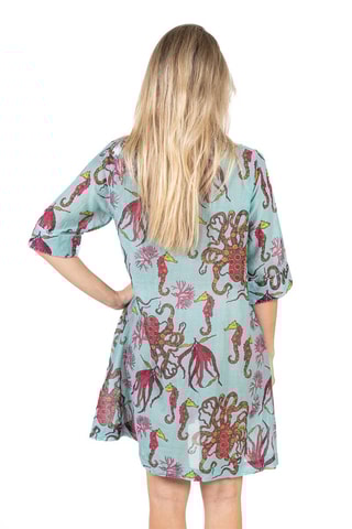 Jurk - Rood en blauw