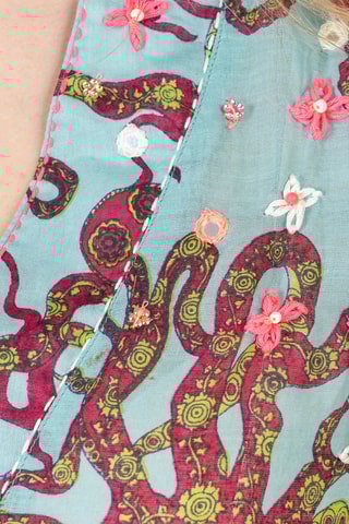 Jurk - Rood en blauw