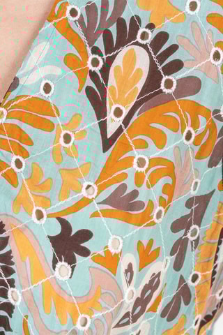 Jurk - Blauw en oranje