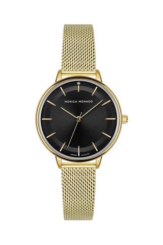 Orologio al quarzo in acciaio e diamante