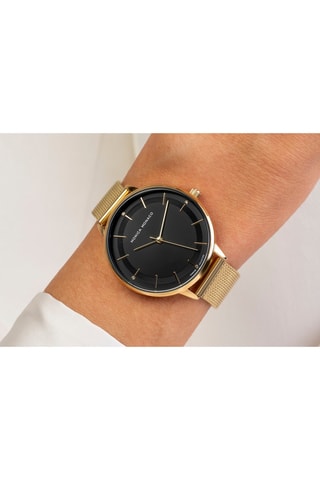 Orologio al quarzo in acciaio e diamante