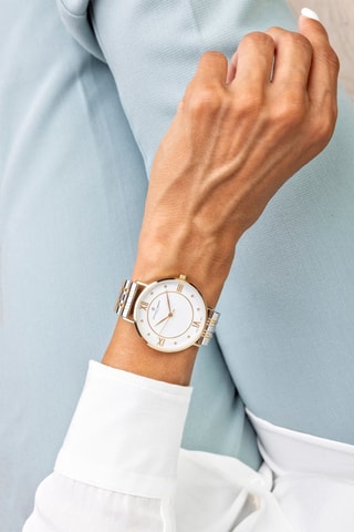 Montre à quartz en acier - Argenté et doré