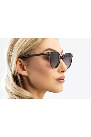 Lunettes de soleil Femme - Catégorie 4 - Argenté, marron et noir