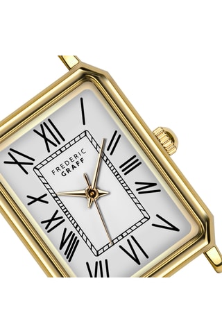 Montre à quartz en acier plaqué ion or jaune