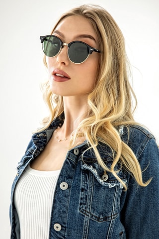 Lunettes de soleil polarisées mixte - Catégorie 3 - Noir, doré et argenté - Noir