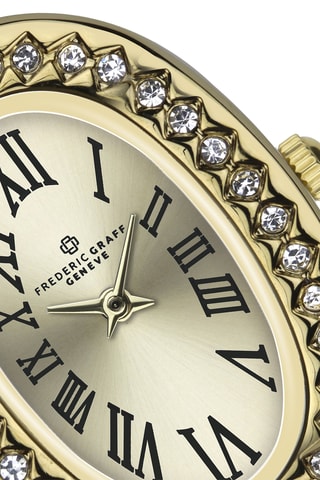 Montre à quartz en cuir - Noir et doré