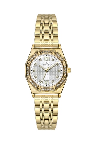 Montre à quartz en acier - Doré et argenté