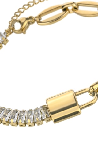 Bracelet Jacqueline - Plaqué or jaune et zircons