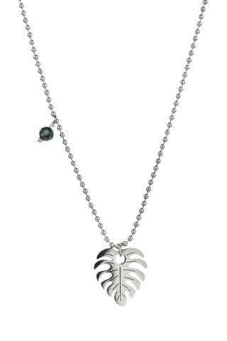 Collier Katherine - Plaqué ion argenté et malachite