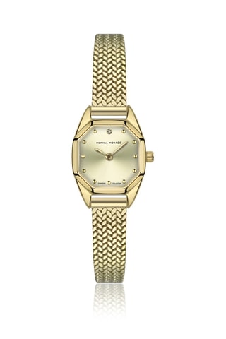 Montre à quartz en acier - Doré