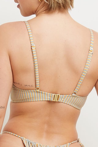 Bikinitop Martha - Mosterdgeel en Wit