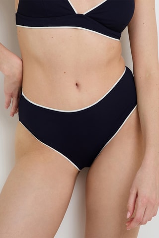 Bikinibroekje Hoge Taille Nuccia - Marineblauw