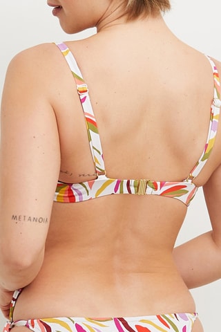 Bikinitop Maya - Wit en Olijfgroen