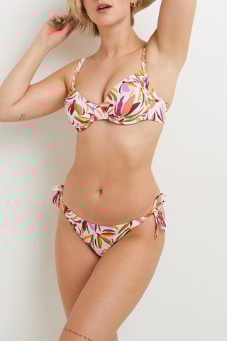 Bikinibroekje Maya - Wit en Groen