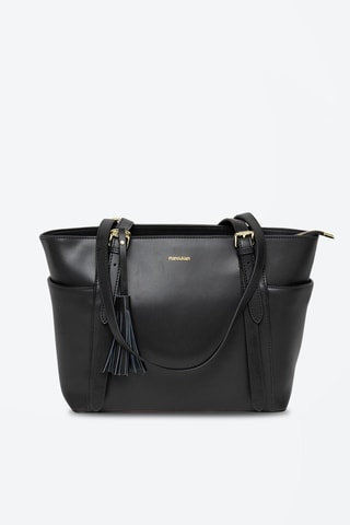 Sac porté épaule en cuir Carambole - Noir