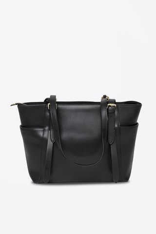Sac porté épaule en cuir Carambole - Noir