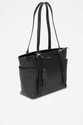 Sac porté épaule en cuir Carambole - Noir