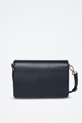 Sac bandoulière en croûte de cuir Mandy - Noir