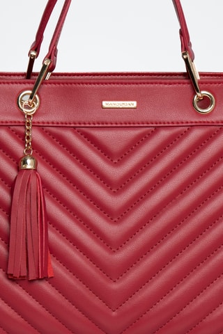 Sac à main en cuir Beaumont - Bordeaux