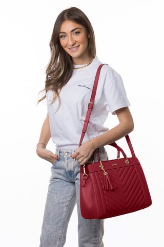 Sac à main en cuir Beaumont - Bordeaux