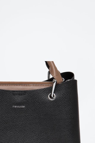 Sac bandoulière en cuir Candice - Noir