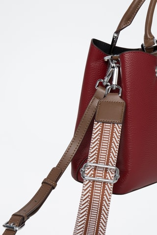 Sac bandoulière en cuir Candice - Bordeaux