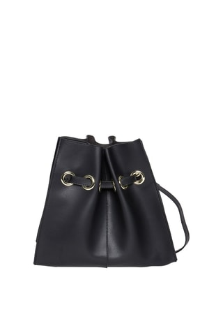 Sac seau en cuir Paradis - Noir