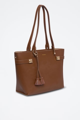 Cabas en cuir Jasmine - Marron