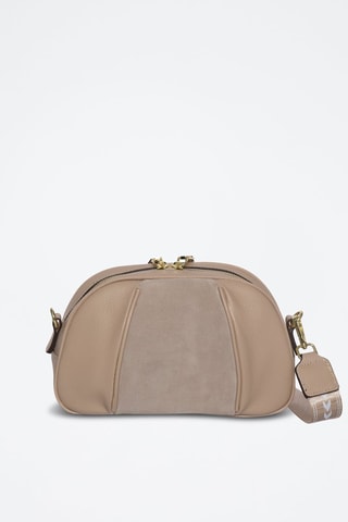 Sac bandoulière en cuir Elvis - Nude