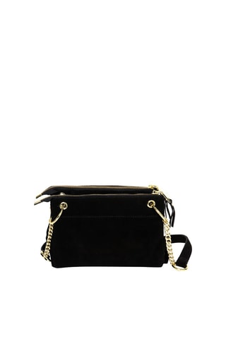 Sac bandoulière en nubuck Chelly - Noir