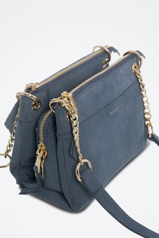 Sac bandoulière en nubuck Chelly - Bleu