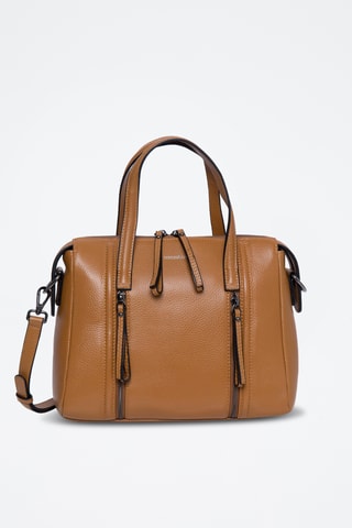 Sac à main en croûte de cuir Sybille - Camel