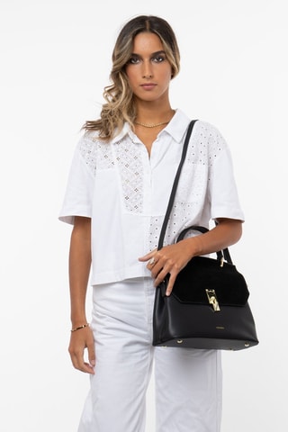 Sac à main en cuir Ninon - Noir