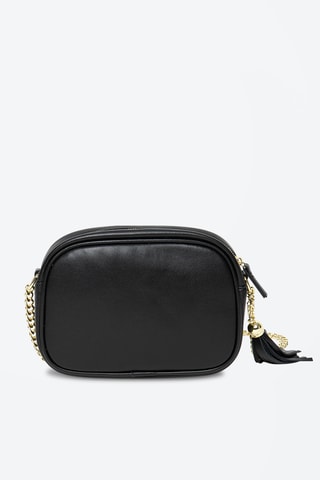 Sac bandoulière en croûte de cuir Arion - Noir