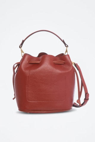 Sac seau en croûte de cuir Virgin - Marron