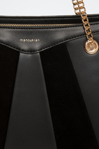 Sac porté épaule en cuir Ornella C - Noir