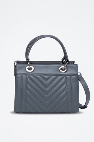 Sac à main en cuir Paoline - Gris foncé