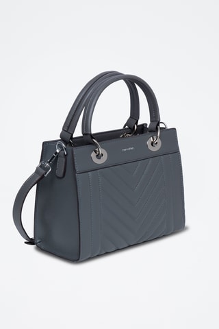 Sac à main en cuir Paoline - Gris foncé