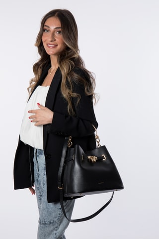 Sac à main en cuir Vahina - Noir