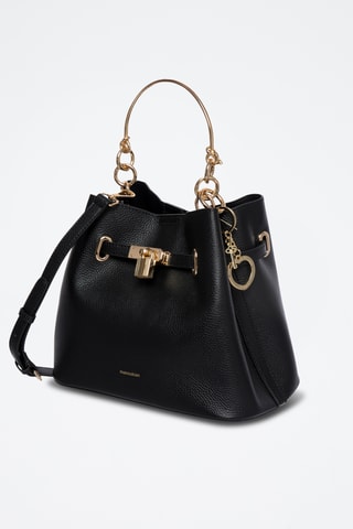 Sac à main en cuir Vahina - Noir