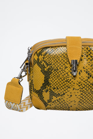 Sac bandoulière en cuir Parker - Moutarde