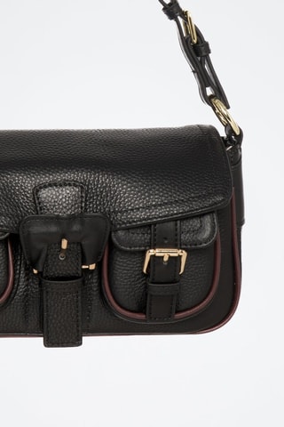 Sac bandoulière en cuir Alive - Noir