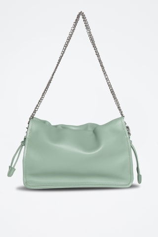 Sac porté épaule en croûte de cuir Malia - Vert clair